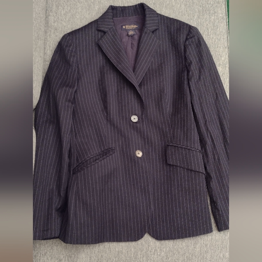 Brooks Brothers Navy Pinstripe Blazer